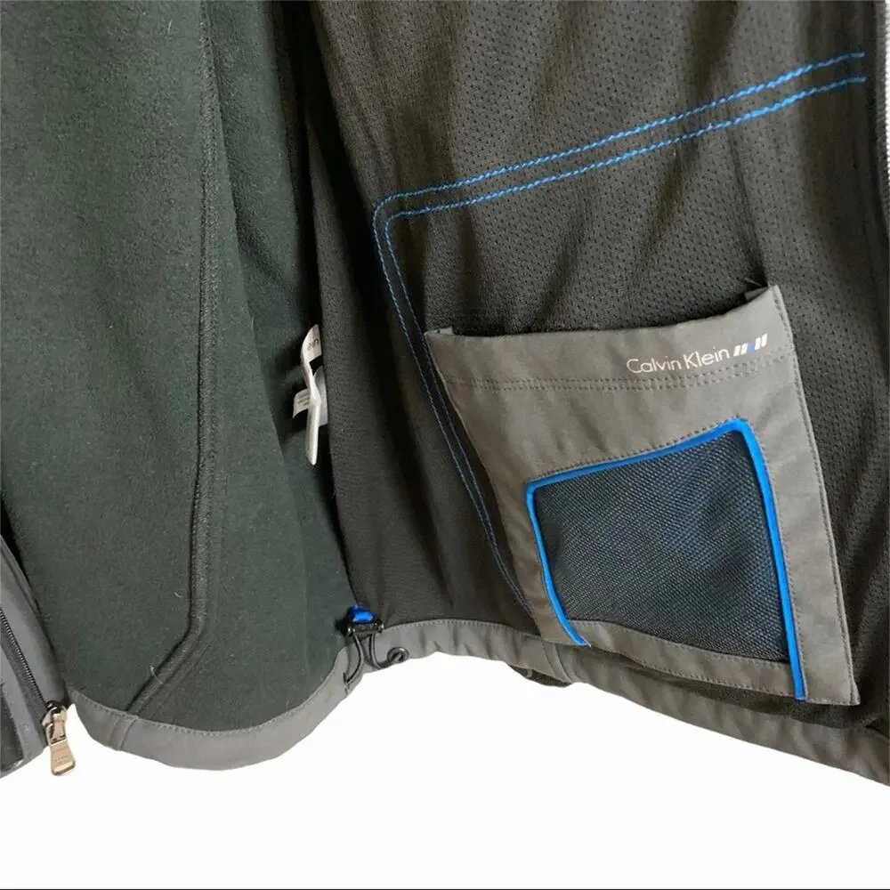 Calvin Klein Soft Shell Jacket Slate Gray Size L - Picture 8 of 10